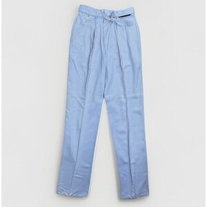 Rare Vtg Polo Ralph Lauren Pleated Belted Dress Pants Pastel Blue 100% Viscose